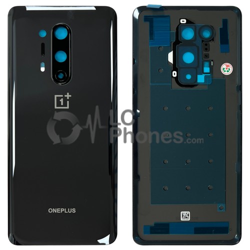 OnePlus 8 Pro - Battery Cover with Adhesive & Camera Lens Onyx Black