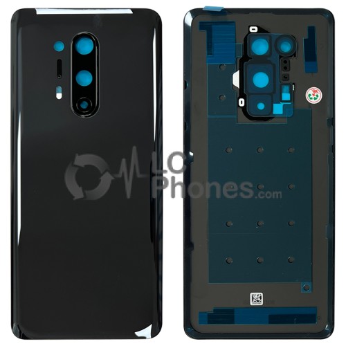OnePlus 8 Pro - Battery Cover with Adhesive & Camera Lens Onyx Black