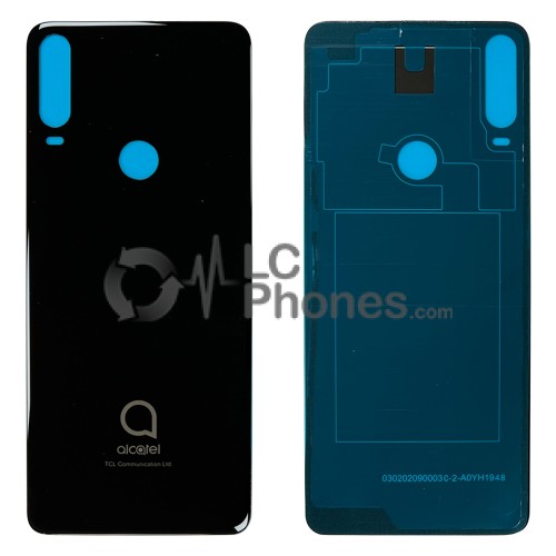 Alcatel 3X (2019) - Battery Cover with Adhesive Jewelry Black