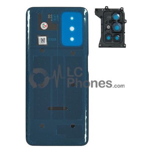 Xiaomi Redmi 10 (2021) 21061119AG - Battery Cover with Adhesive & Camera Lens Carbon Gray