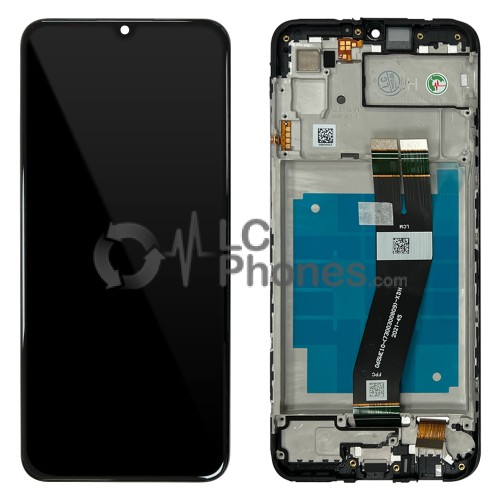 Samsung Galaxy A03 A035 - Full Front LCD Digitizer with Frame Black < Service Pack >