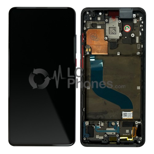 Xiaomi Mi 9T / Redmi K20 / Mi 9T Pro - Full Front LCD Digitizer with Frame Carbon Black < Service Pack >