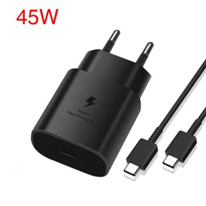 Samsung - Original PD Wall Charger (45W) + USB C Cable 1M EP-TA845XBEGWW Black