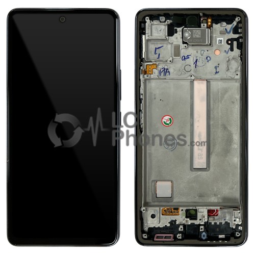 Samsung Galaxy A53 5G A536 - Full Front LCD Digitizer with Frame Black < Service Pack >