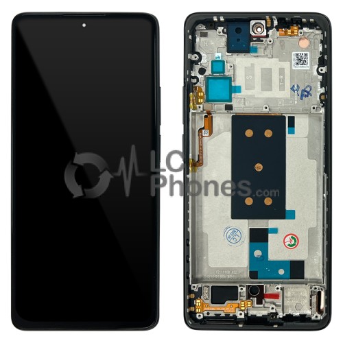 Xiaomi 11T - Full Front LCD Digitizer with Frame Meteorite Gray < Service Pack >