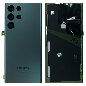 Samsung Galaxy S22 Ultra 5G S908 - Battery Cover Original with Camera Lens and Adhesive Green 