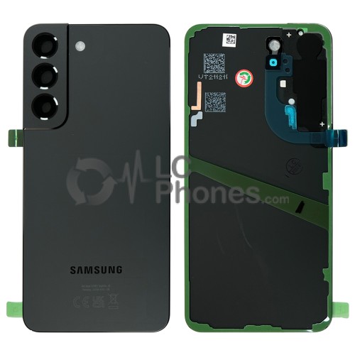 Samsung Galaxy S22 5G S901 - Battery Cover Original with Camera Lens and Adhesive Phantom Black < Service Pack >