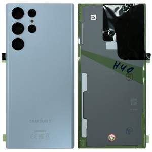 Samsung Galaxy S22 Ultra 5G S908 - Battery Cover Original with Camera Lens and Adhesive Sky Blue 