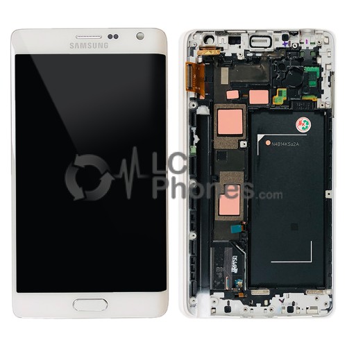 Samsung Galaxy Note Edge SM-N915 - Full Front LCD Digitizer With Frame White