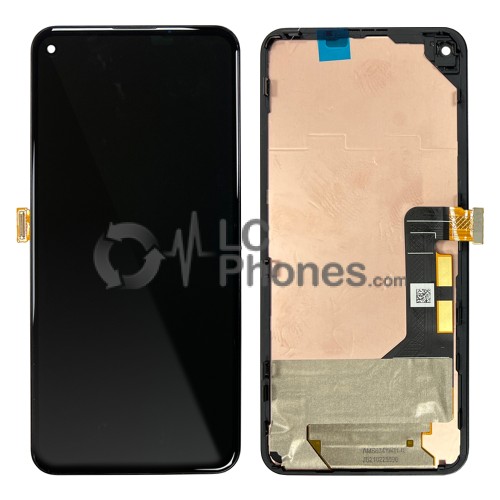 Google Pixel 5a 5G - Full Front LCD / OLED Digitizer with Frame Black < Service Pack >