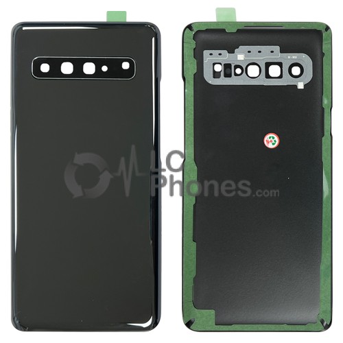 Samsung Galaxy S10 5G G977 - Battery Cover with Adhesive & Camera Lens Majestic Black