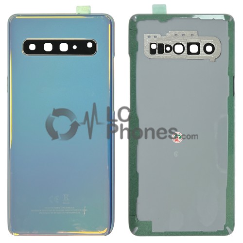 Samsung Galaxy S10 5G G977 - Battery Cover with Adhesive & Camera Lens Crown Silver