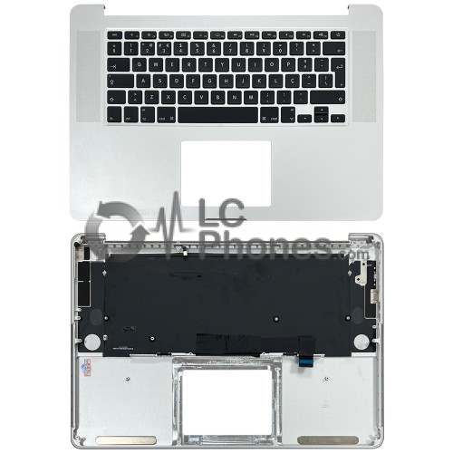 Macbook Pro Retina 15 inch A1398 2015 - Keyboard Cover Silver with Keyboard PT Layout