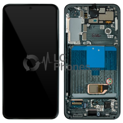 Samsung Galaxy S22 5G S901 - Full Front LCD Digitizer with Frame Green < Service Pack >