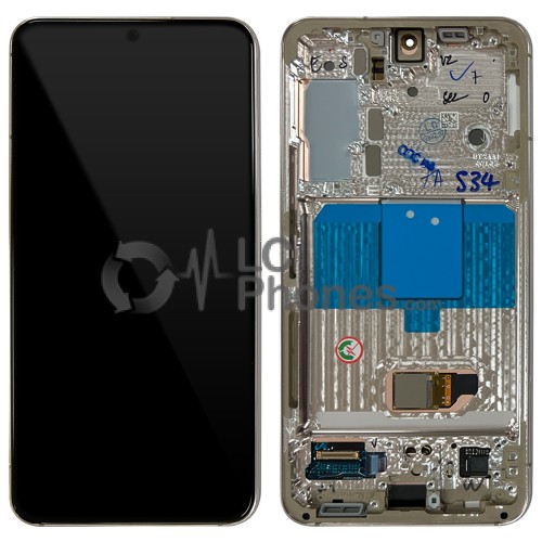 Samsung Galaxy S22 5G S901 - Full Front LCD Digitizer with Frame Violet < Service Pack >