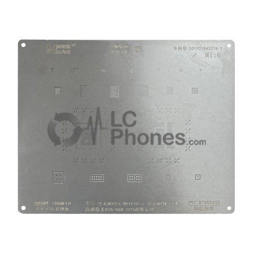 MaAnt - BGA Reballing Stencil for Xiaomi Redmi Note 5 / Redmi Note 5 Pro / Mi Note 3 / Mi 6X