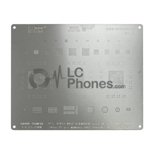 MaAnt - BGA Reballing Stencil for Xiaomi Mi 5X / Mi Max 2 / Redmi Note 4X / Redmi 4 / Redmi 4A / Redmi 5A / Redmi 5 Plus / Redmi S2 / Redmi Pro