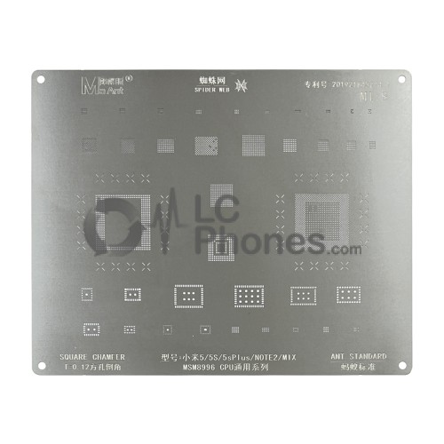 MaAnt - BGA Reballing Stencil for Xiaomi Mi 5 / Mi 5S / Mi 5S Plus / Mi Note 2 / Mi Mix