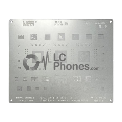 MaAnt - BGA Reballing Stencil for Xiaomi Mi CC9 / Mi CC9E / Mi 8SE / Mi A3 / Redmi Note 8 / Redmi Note 8 Pro Snapdragon 665 SM6125