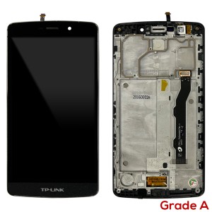 TP-Link Neffos C5 Max TP702A - Full Front LCD Digitizer with Frame Black Used Grade A