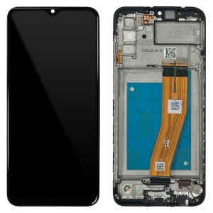 Samsung Galaxy A02s A025 (LATAM) - Full Front LCD Digitizer with Frame Black 