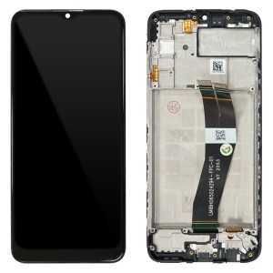 Samsung Galaxy A02s A025 - Full Front LCD Digitizer with Frame Black 
