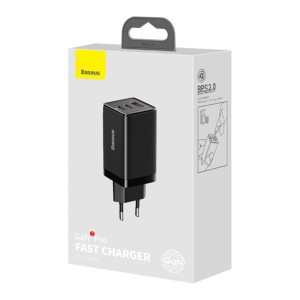 Baseus - GaN3 Pro Quick Charger 2C+U 65W Black