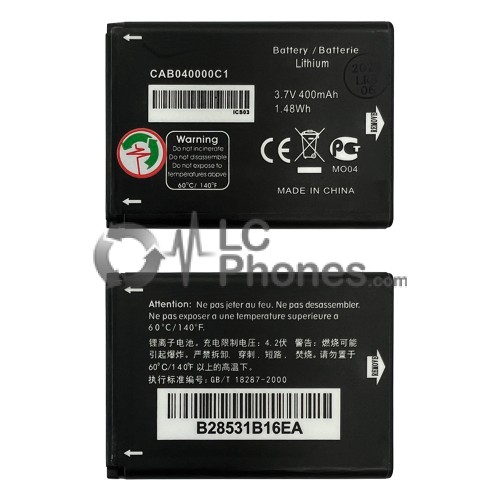 Alcatel One Touch OT-1040X / OT-1042D - Battery CAB040000C1 / 1ICP5/34/47 400mAh 1.5Wh