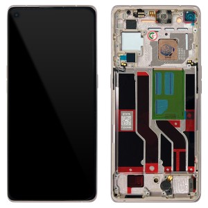 OPPO Find X3 Neo CPH2207 / Reno 5 Pro CPH2201 - Full Front LCD Digitizer with Frame Silver 