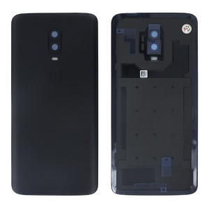 OnePlus 6T - Battery Cover with Adhesive & Camera Lens Midnight Black