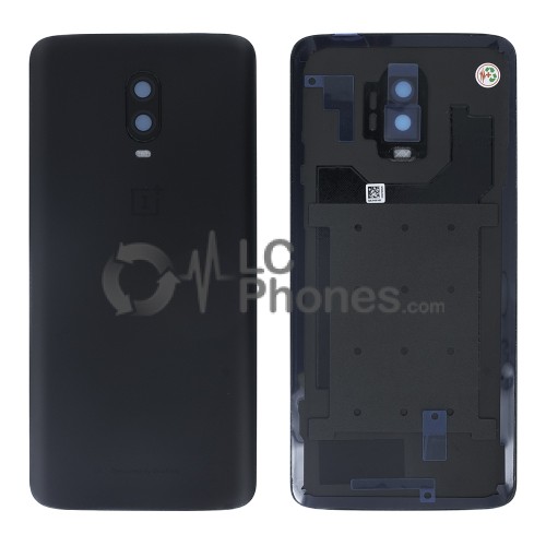 OnePlus 6T - Battery Cover with Adhesive & Camera Lens Midnight Black