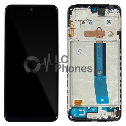 Xiaomi Redmi Note 11S 2201117SG - Full Front LCD Digitizer with Frame Black < Service Pack >