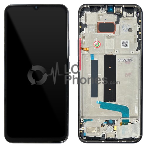 Xiaomi Mi 10 Lite 5G - Full Front LCD/OLED Digitizer with Frame Cosmic Grey < Service Pack >