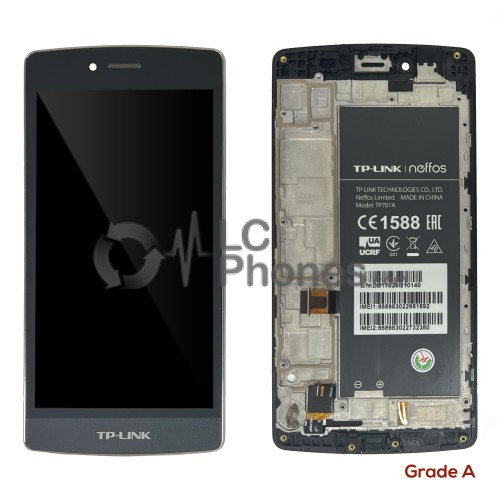 TP-LINK Neffos C5 TP701A - Full Front LCD Digitizer with Frame Grade A Black