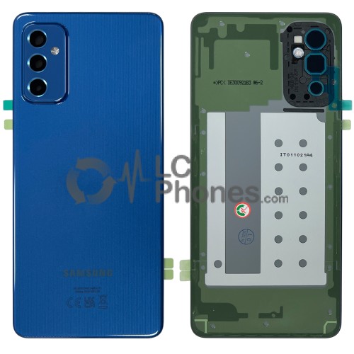 Samsung Galaxy M52 5G M526 - Battery Cover Original with Camera Lens and Adhesive Blue < Service Pack >