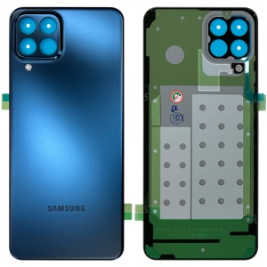 Samsung Galaxy M33 5G M336 - Battery Cover Original with Camera Lens and Adhesive Blue 