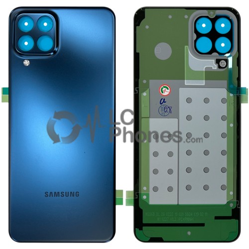 Samsung Galaxy M33 5G M336 - Battery Cover Original with Camera Lens and Adhesive Blue < Service Pack >