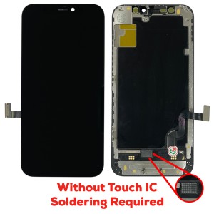 iPhone 12 Mini - Full Front OLED Display Digitizer without Touch IC  Black