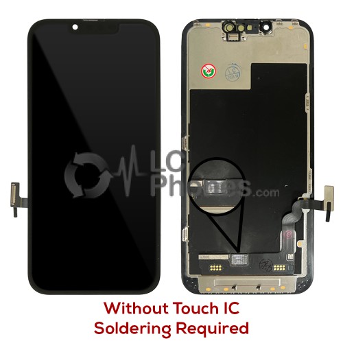 iPhone 13 - Full Front OLED Display Digitizer without Touch IC (Original Remaded) Black