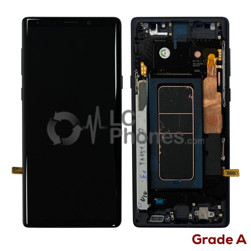 Samsung Galaxy Note 9 N960 - Full Front LCD Digitizer With Frame Black (Original Used) Grade A