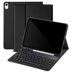 iPad 10th Gen 2022 10.9 Inch A2757 A2777 A2696 - Case with Magnetically Detachable Keyboard with Touchpad and Pencil Holder