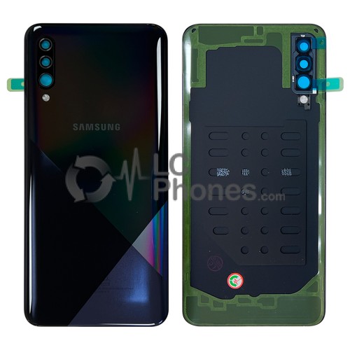 Samsung Galaxy A30s A307F - Battery Cover with Camera Lens and Adhesive Black < Service Pack >