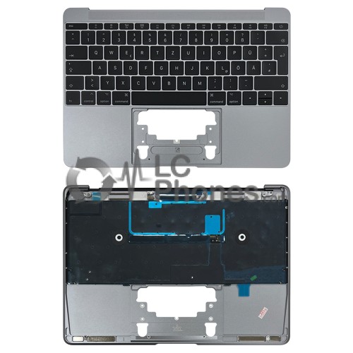 Macbook A1534 12 inch 2017 MF856 - Top Cover German Keyboard DE Layout with Backlight Space Grey