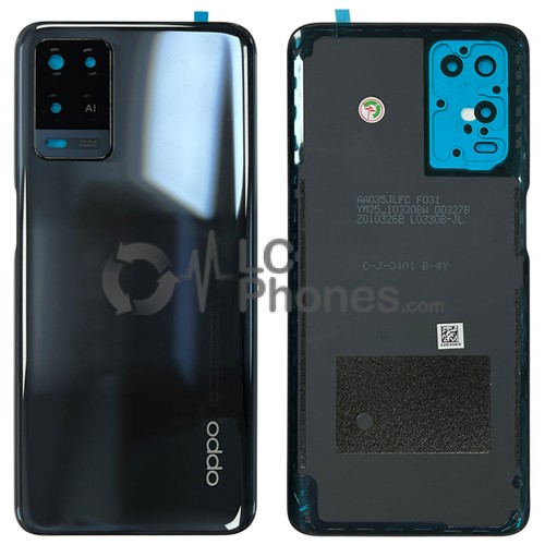 OPPO A54 CPH2239 - Battery Cover with Camera Lens and Adhesive Black