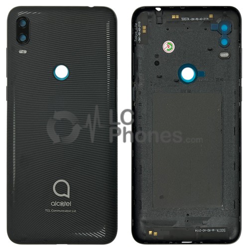 Alcatel 1V 2020 5007U - Back Cover with Camera Lens Black