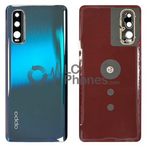 OPPO Find X2 CPH2023 - Battery Cover with Camera Lens and Adhesive Ocean Blue