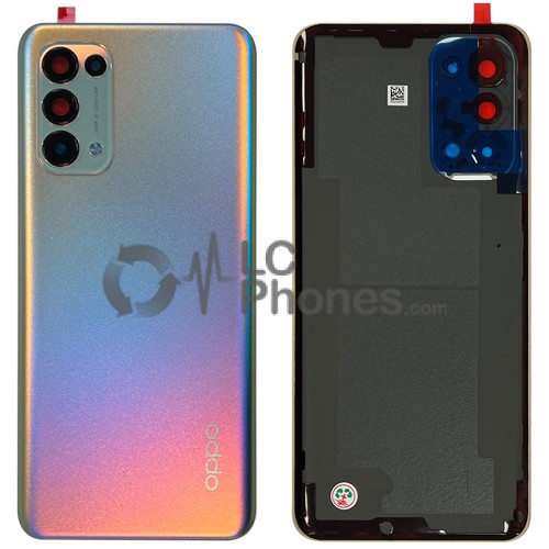 OPPO Reno5 5G CPH2145 -  Battery Cover with Camera Lens and Adhesive SIlver