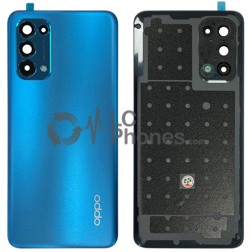 OPPO Reno5 5G CPH2145 -  Battery Cover with Camera Lens and Adhesive Blue