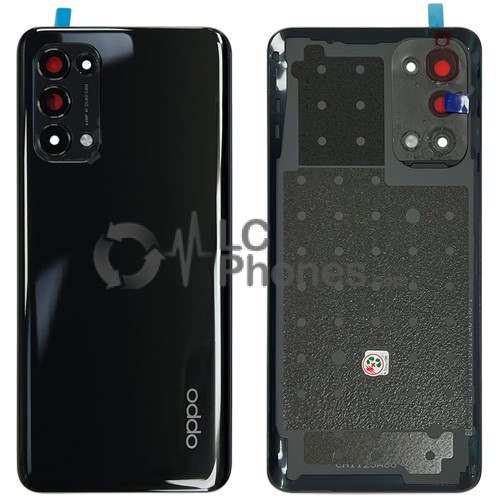 OPPO Reno5 5G CPH2145 -  Battery Cover with Camera Lens and Adhesive Black