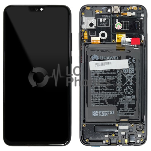 Huawei Honor 9X Lite - Full Front LCD Digitizer Black with Frame & Battery < Service Pack >